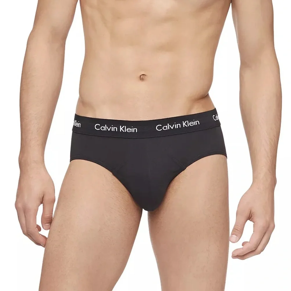 Calvin Klein Black 3-PK Cotton Stretch Low-Rise Hip Briefs XXL NWT